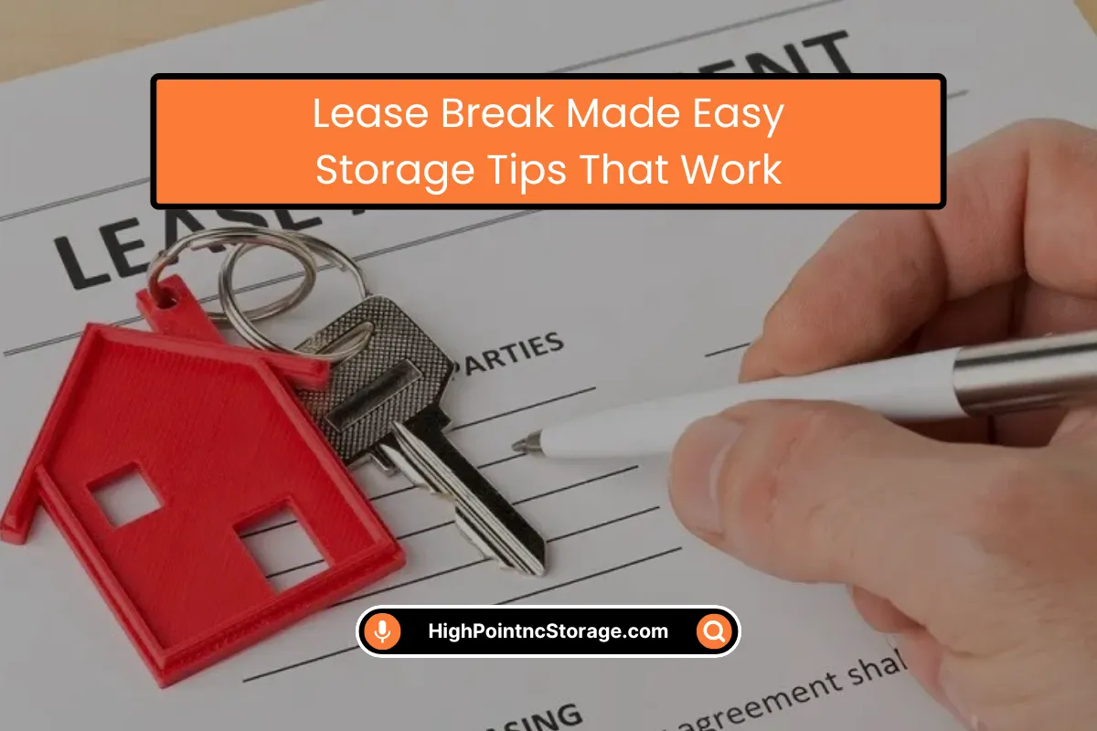 Lease Break Easy Storage Tips That Work