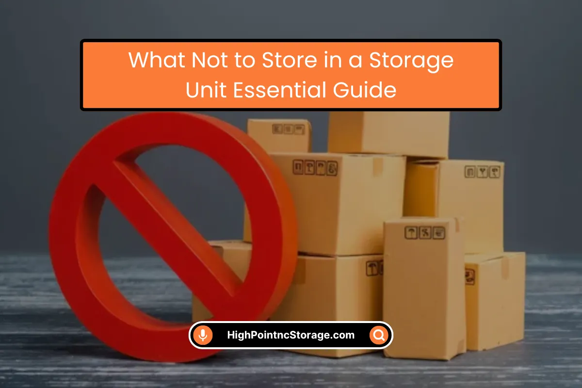 What Not to Store in a Storage Unit
